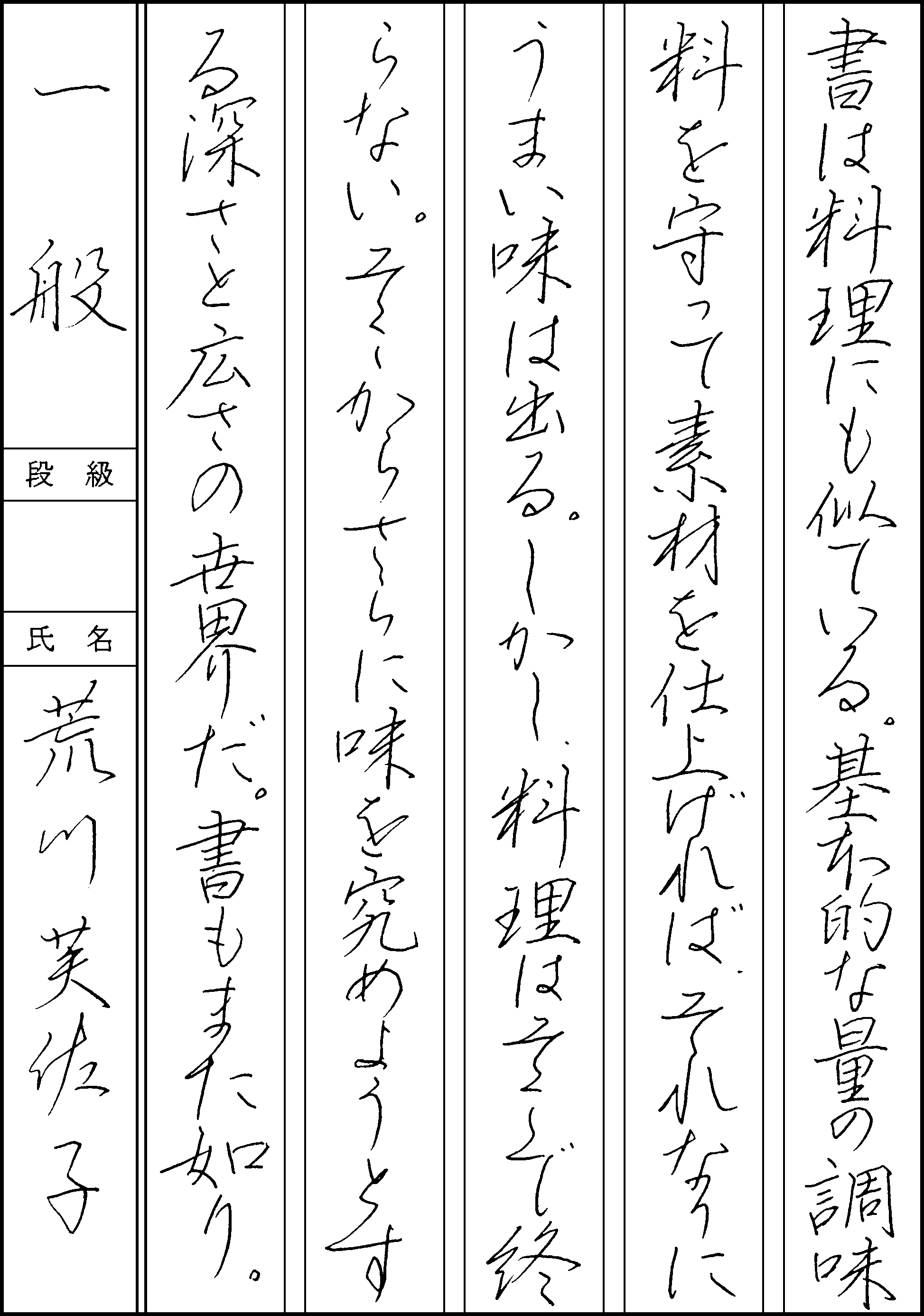 荒川　芙佐子