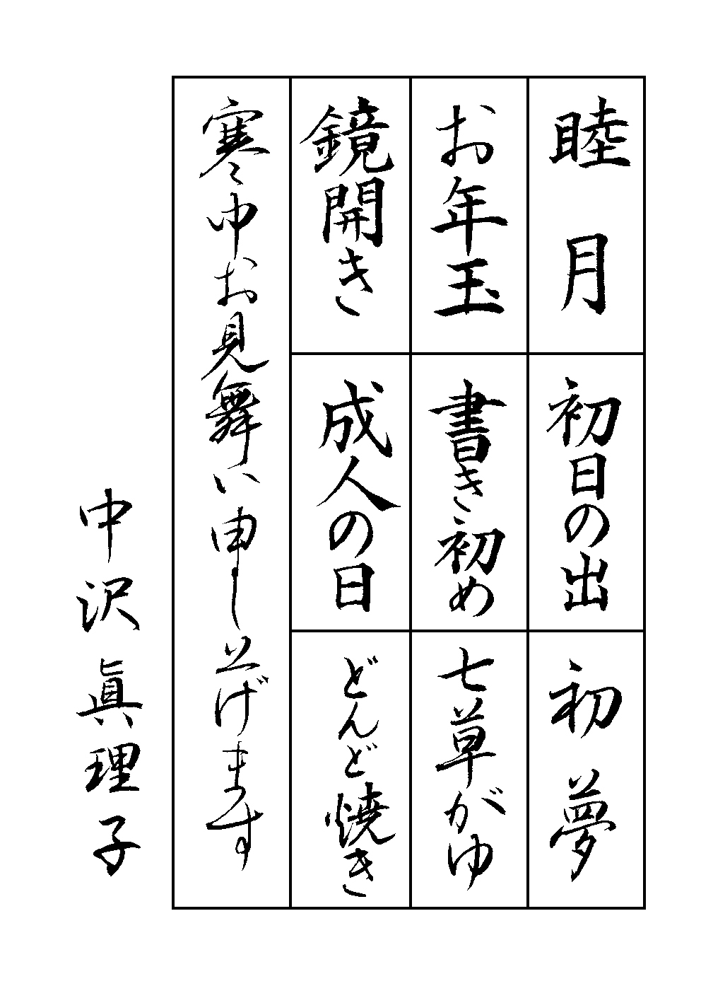 中沢　眞理子